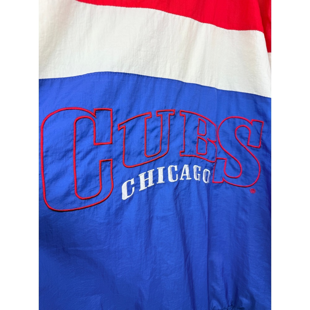 Vintage Chicago Cubs Logo 7 Windbreaker Jacket Red White Blue MLB Mens XL 1990s - Picture 6 of 10